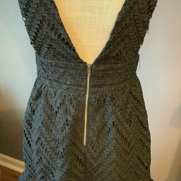 Sugar + Lips Black Eyelet Lace Dress 👗 - Picture 6 of 7